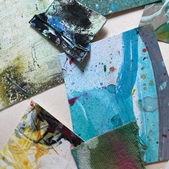 Junk Journal Pack 15+ Hand painted Pieces, Great for scrapbooking, collage - Picture 8 of 13